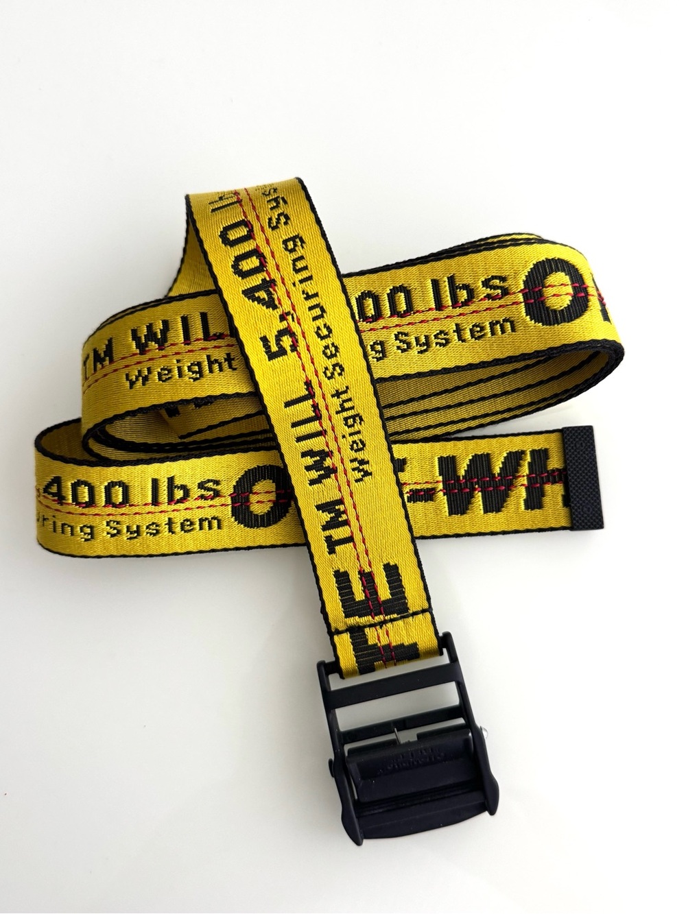 Off-White Industrial Yellow Belt with Black Buckle